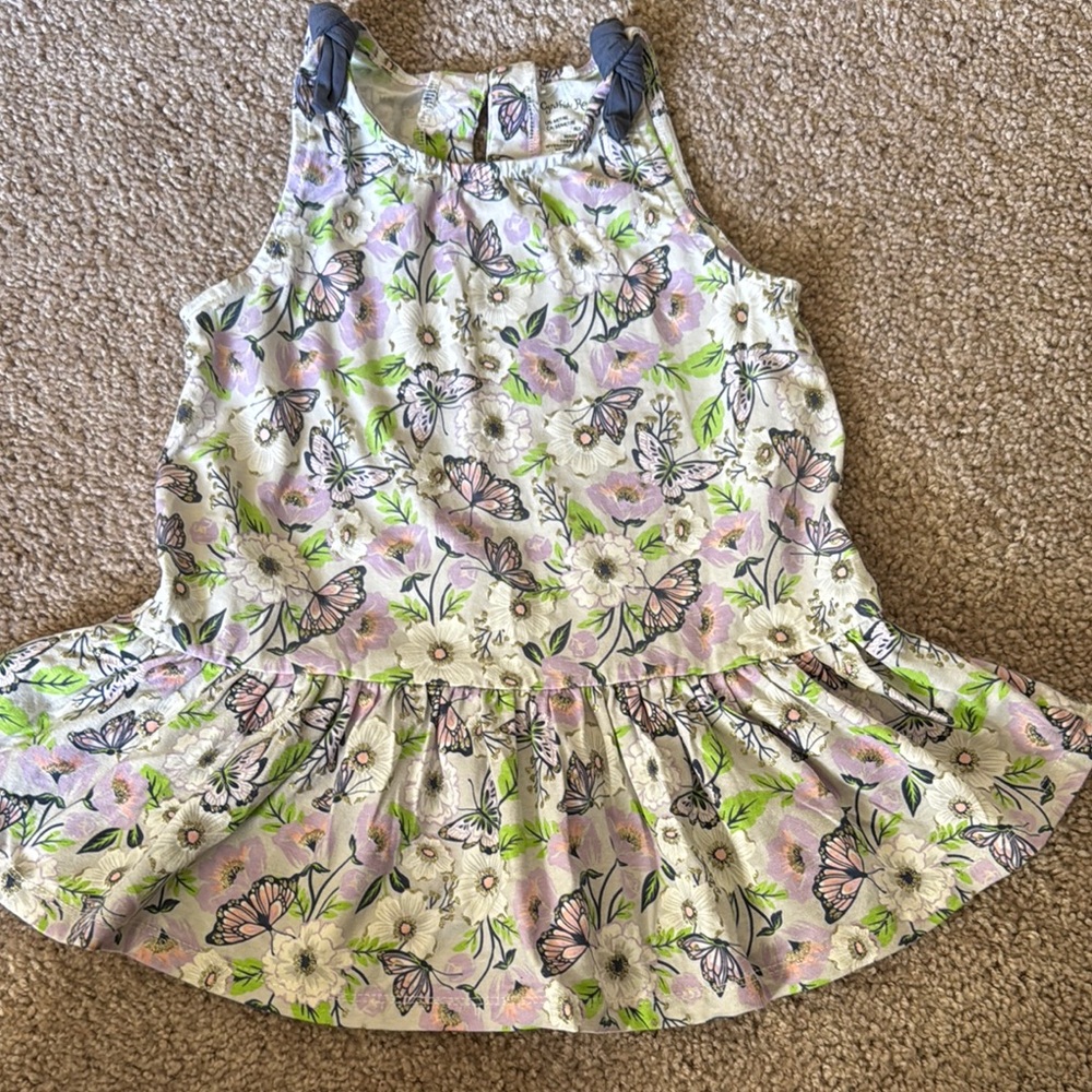 Cynthia Rowley Floral Kids Dress - Pink and Green